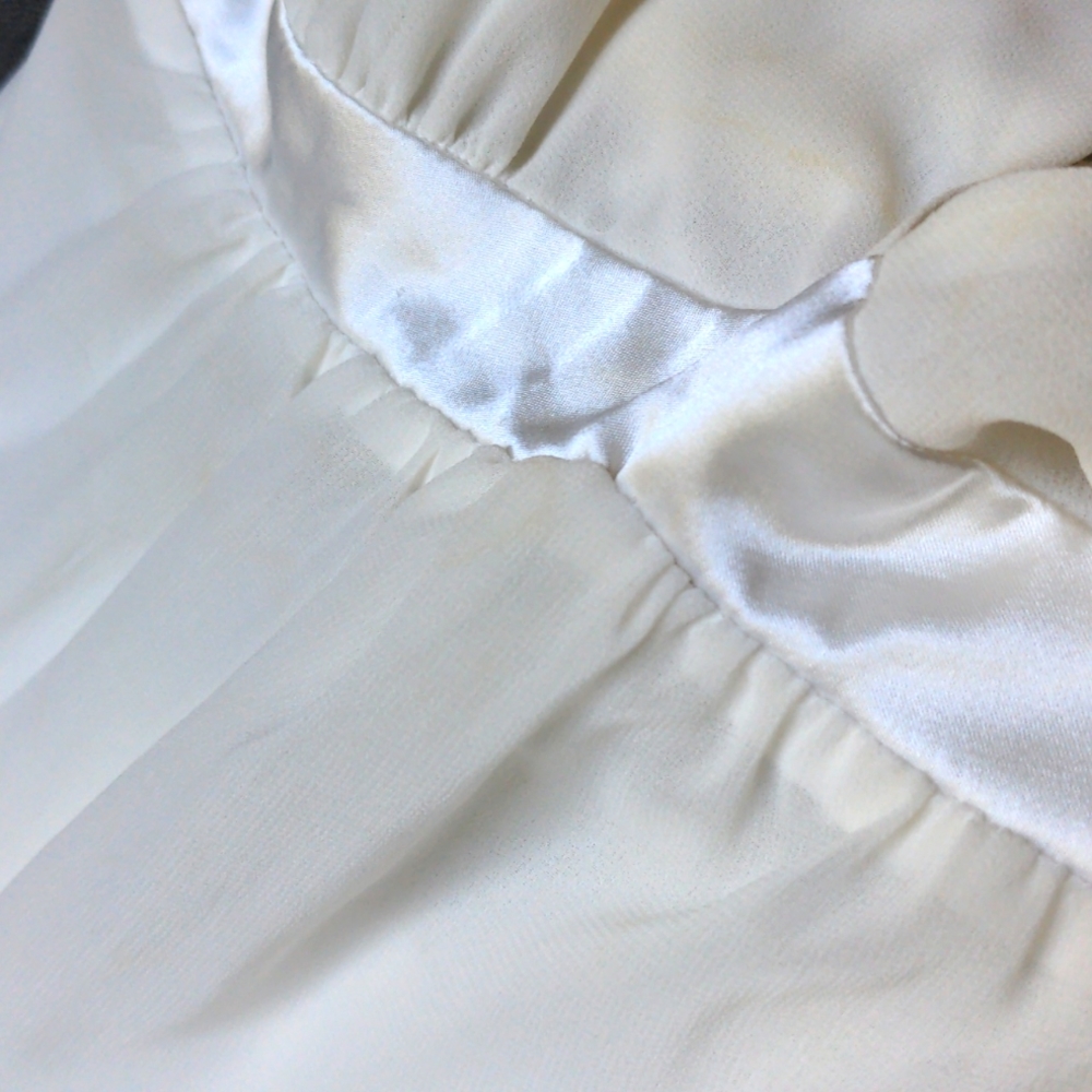 White Ruffled Cocktail Dress - Picture 9 of 10